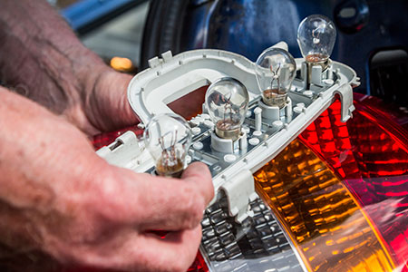 Replacing taillight bulbs